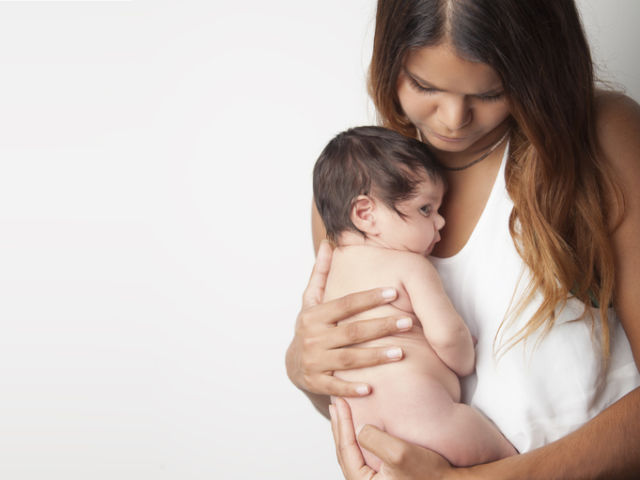 Precious moments - Mother and newborn baby