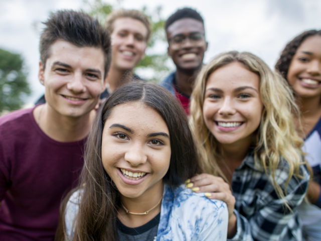 Friends Taking A Picture Together