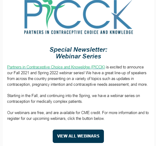 webinar newsletter